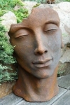 SKULPTUR Steingesicht Mann klein Vidroflor STEINGUSS Edition Oxid